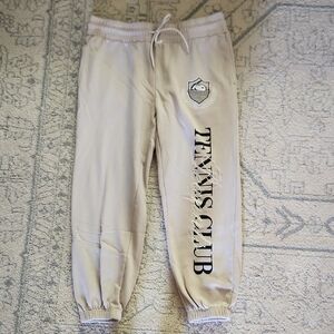 Peanuts Tan Track Pants with Elastic Cuffs